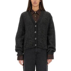 OUR LEGACY V-Neck Button-Front Cardigan Women BLACK Sweaters & Knitwear